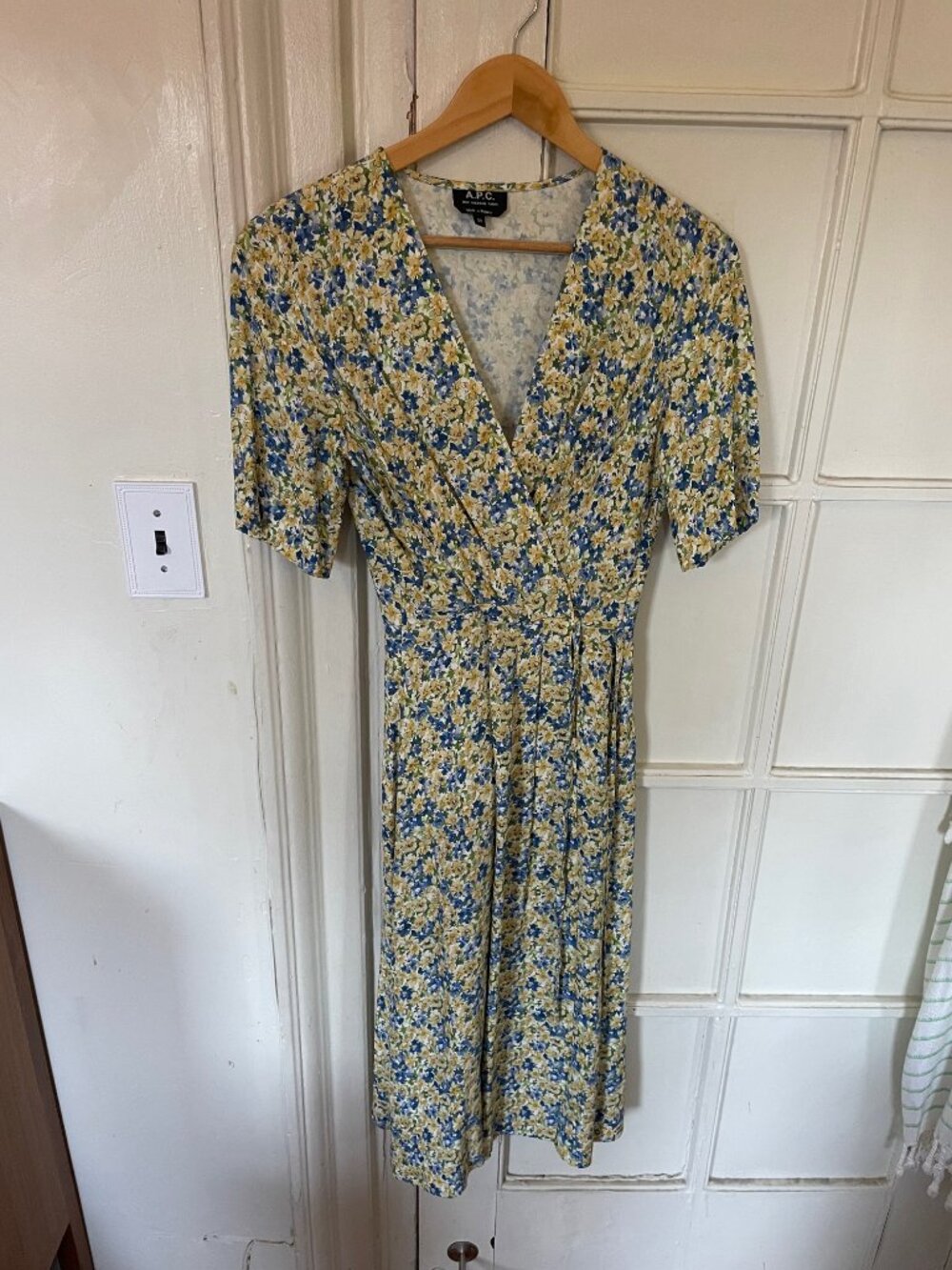 A.P.C. Mathilda floral wrap dress